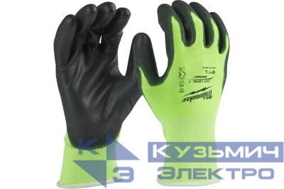 Сигнальные перчатки Milwaukee с уровнем сопротивления порезам 1, размер L/9 4932479918