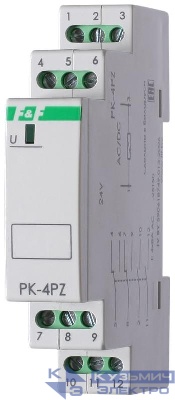 Реле промежуточное PK-4PZ 230 (монтаж на DIN-рейке 35мм 230В AC/DC 4х8А 2P 2Z IP20) F&F EA06.001.029