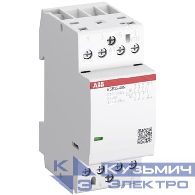 ESB25-40N-14 Контактор модульный (25А АС-1, 4НО), катушка 12В AC/DC ABB 1SAE231111R1440