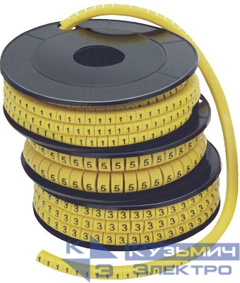 Маркер каб. МК2-4мм "3" ролл (уп.500шт) IEK UMK20-3
