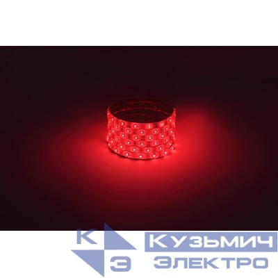 Лента светодиодная LS2835 -4.8-60-12-R-IP65-1 year-5m красн. (уп.5м) Эра Б0059899