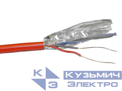 Кабель сигнальный NETKO, экранированный, КПСЭнг (А) - FRLS, 2*2*0.75мм2 (1.0мм) 200м, красный
