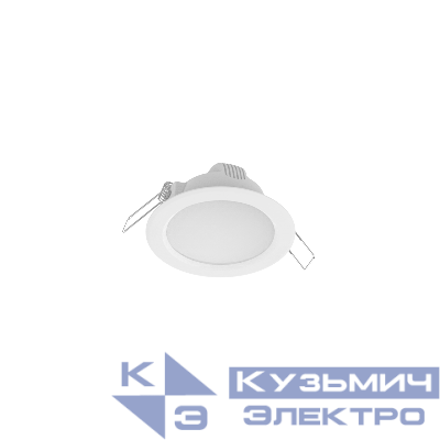 Светильник светодиодный DL-Basic 93х50 6Вт 4000К встраив. (монтаж. отв. 73мм) VARTON V1-R0-00640-10000-2000640