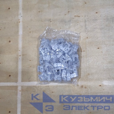 Крепеж-клипса для труб для монтажного пистолета серая в п/э д16 (100шт/уп) Промрукав