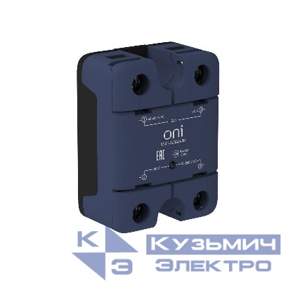 Реле твердотельное SSR1 120А 90-280В AC 48-480В AC ONI SSR1-120AA480