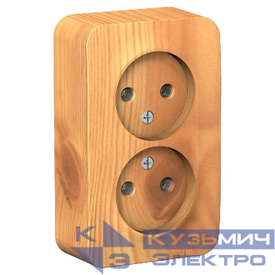 Розетка 2-м ОП Blanca 16А IP20 250В без заземл. без защ. шторок с изолир. пластиной ясень SE BLNRA000215