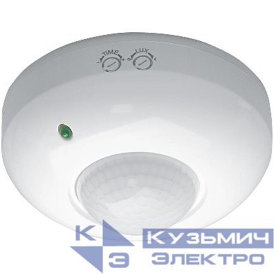Датчик движения и освещенности 1200Вт 6м 120град. (гориз.) 360град. (верт.) бел. SEN5/LX20B FERON 22006