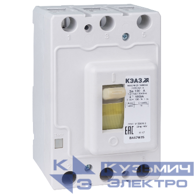 Выключатель автоматический 3п 20А 200Im 6кА ВА57Ф35-340010 УХЛ3 400В AC КЭАЗ 109311