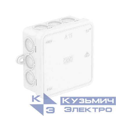 Коробка распределительная 85х85х40мм A11 HF RW без клемм. колодки OBO 2000180
