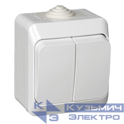 Выключатель 2-кл. ОП Этюд 10А IP44 10AX бел. SE BA10-042B