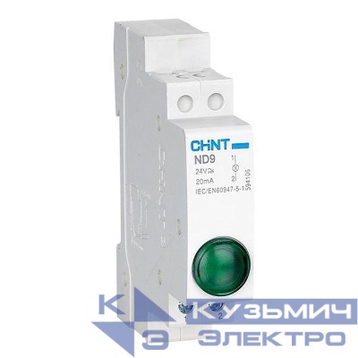 Индикатор ND9-1/w AC/DC 230В (LED) (R) бел. CHINT 594128
