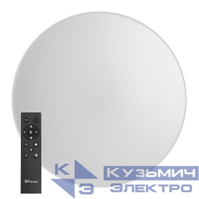 Светильник светодиодный AL6200 Simple matte 80Вт 3000К-6500К max 4800лм управляемый с пультом бел. FERON 48070