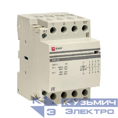 Контактор модульный КМ 32А 3NО+NC (3 мод.) EKF km-3-32-31