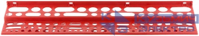 Полка для инструмента пластиковая 96 отверстий 610х150мм красн. FIT 65706