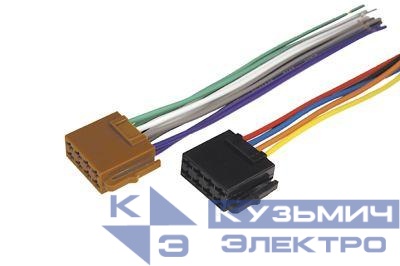 Разъем для автомагнитол "Евро" ISO 2 гнезда акустика+питание Rexant 16-0501