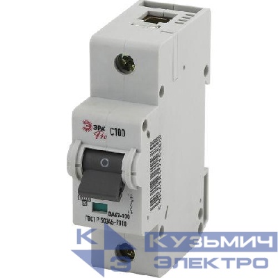 Выключатель автоматический модульный 1п C 100А ВА47-100 Pro NO-901-32 ЭРА Б0031793