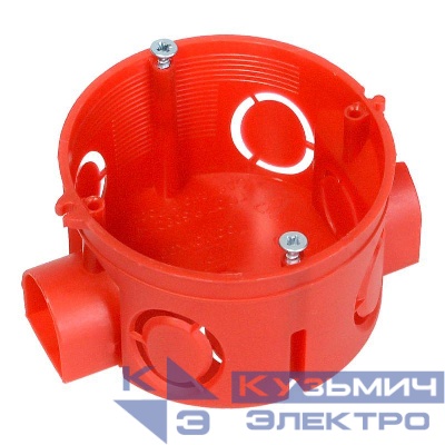 Коробка установочная СП 80-0500С безгалогенная (HF) 68х42 с саморезами Промрукав 80-0500С