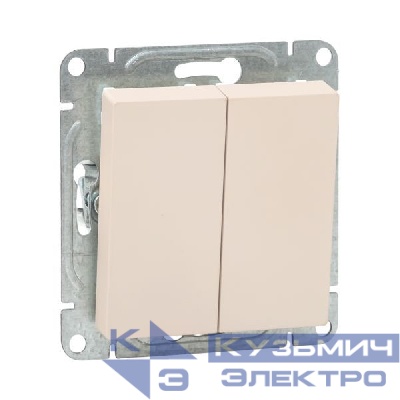Выключатель проходной 2-кл. СП Эпика механизм крем. EKF UP1-SWI-21