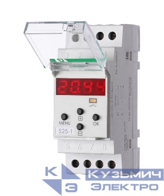 Реле времени астрономическое PCZ-525-1 16А 24-264В AC/DC 1перекл. IP20 ночной перерыв и годовая программа F&F EA02.002.011