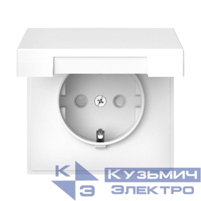 Розетка ArtGallery 16А IP20 с заземл. защ. шторки с крышкой механизм бел. SE GAL000146