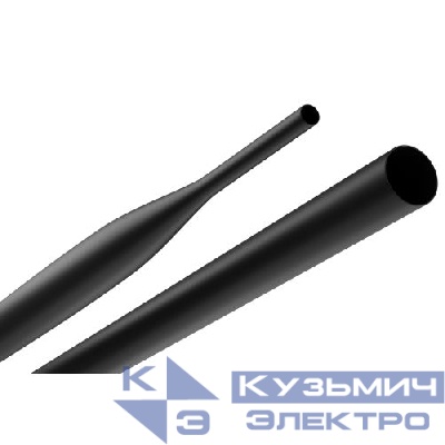 Трубка термоусадочная ТТУк 24/8 1м с клеевым слоем черн. (уп.5шт) Эра Б0067464