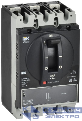 Выключатель автоматический в литом корпусе 3п A 50кА 50А расцепитель электромагн. регулируемый ARMAT IEK AR-MCCB-3A-050-0050A-MTUC