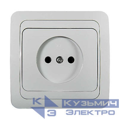 Розетка 1-м СП Classico 2022 16А IP20 бел. ASD / IN HOME 4680005959891