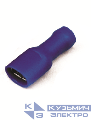 Наконечник изол. "розетка" 1.5-2.5кв.мм А=2.8х0.8мм син. (уп.100шт) DKC 2B00TP
