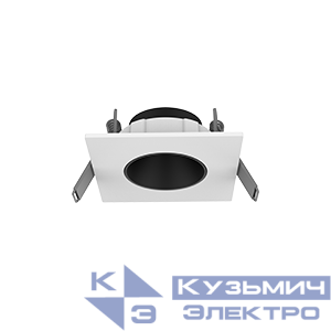 Рамка для модульного светильника Hottel 02 квадратная с круглым отверстием встраив. 65х24 (м. о. 52мм) черн. рефлектор VARTON V4-R0-00.0101.HT0-0003