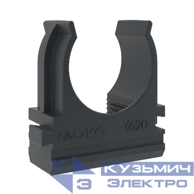 Держатель для труб (клипса) d20мм с защелкой черн. DKC 51020N