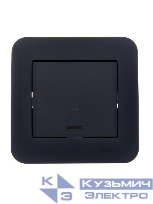 Переключатель проходной 1-кл. 1п СП ASTI 10А IP20 с подсветкой черн. LEZARD 7081-4242-114