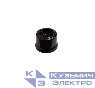 Розетка 1-м ОП Лизетта 16А IP20 ретро с заземл. ABS-пластик черн. Bironi B1-101-23