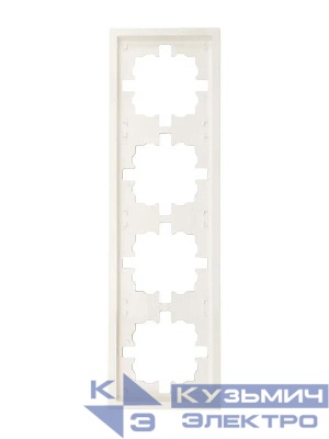 Рамка 4-мест. горизонт. ZIMA слон. кость LEZARD 704-9000-149