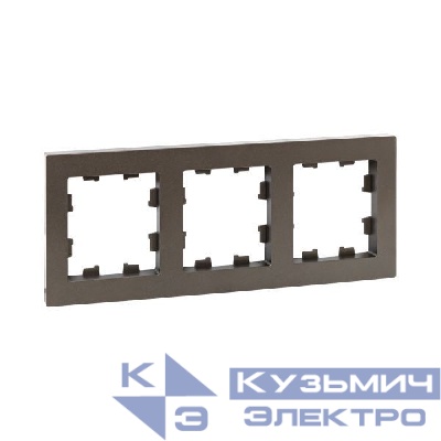 Рамка 3-м Эпика пластик мокко EKF UP1-FPM-03