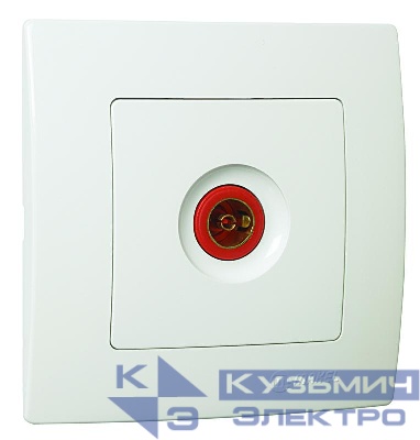 Розетка телевизионная проходная TV СП Lillium Natural Kare бел. Makel 32001007