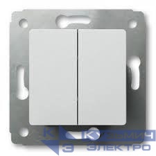 Выключатель 2-кл. СП Cariva 10А IP20 бел. (DIY-упак.) Leg 695934