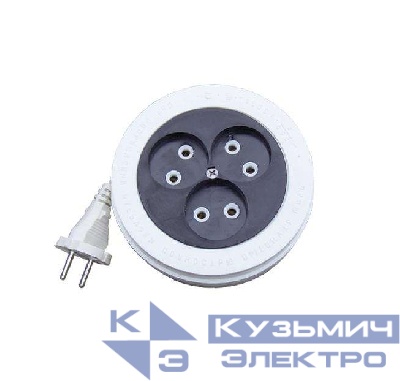 Удлинитель-рулетка 3х5м без заземл. 6А IP20 У6-004 ШВВП 2х0.75 UNIVersal 9634578