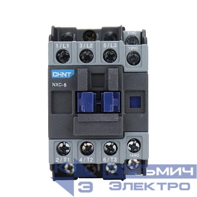 Контактор NXC-06 6А кат. 220В AC 1НО+1НЗ AC-3 (R) CHINT 836696