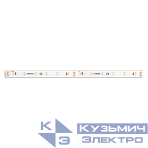 Лента светодиодная 10.8Вт/м 24В 6000К 8мм IP20 SMD2835 160 LED/м (уп.5м) VARTON VLS-20-108-0005-08-160-60