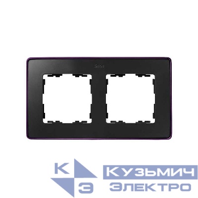 Рамка 2-м Simon82 Detail графит; основание фиол. Simon 8201620-251
