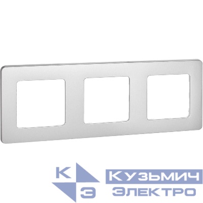Рамка 3-м СП Inspiria IP20 алюм. IEK 673952