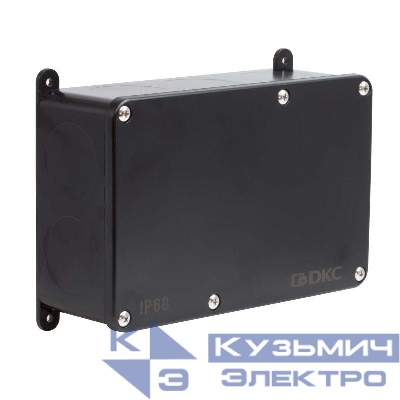 Коробка индустриальная 203х128х69мм IP68 с гладкими стенками черн. DKC P68M4017