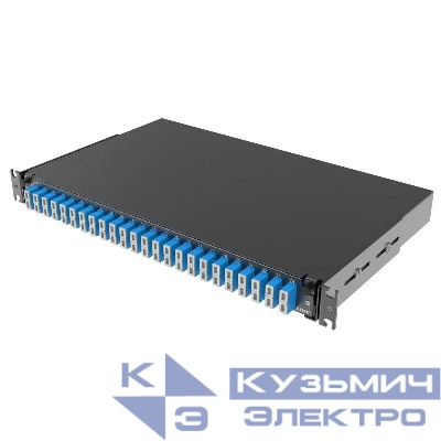 Полка оптическая выдвижная 1U с адатерами 24 х duplex SC OS2 в комплекте с лицевой панелью пигтейлами сплайс-кассет(ой/ами) и гильзами КДЗС DKC RNFP9DSCU24