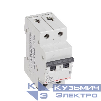 Выключатель автоматический модульный 2п C 20А 4.5кА RX3 Leg 419698
