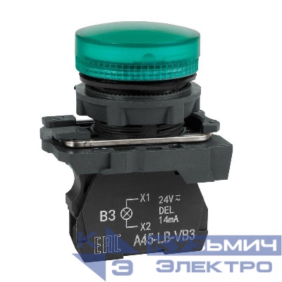Лампа сигнальная OptiSignal D22 C5-L-B3 зел. пластик 24VAC/DC XB5AVB3 КЭАЗ 332189