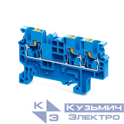 Клемма с 3-мя контактами push-in OptiClip СP-2.5-TRIPLET-I-BU син. КЭАЗ 331845