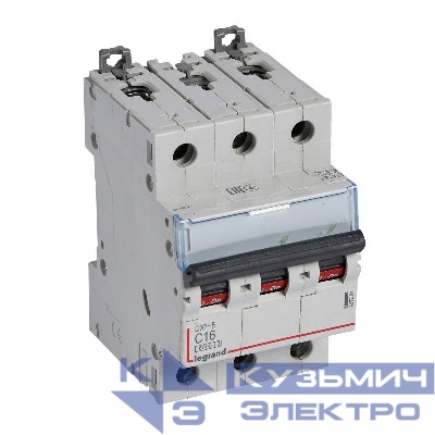 Выключатель автоматический модульный 3п C 16А 6кА DX3-E 6000 3мод. 230/400В Leg 407291