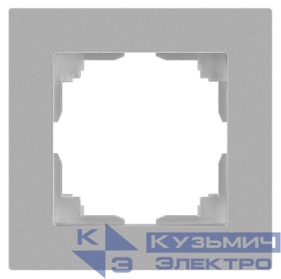 Рамка 1-м СП Accent 6-501-03 алюм. Intro Б0063742