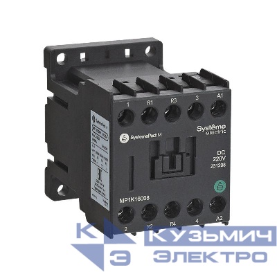 Контактор MP1K 4P(4НО) 9А DC 12В SE MP1K09004JD