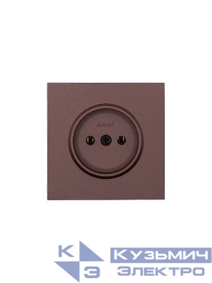 Розетка 1 мест. б/з ПБТ СП ZIMA IP20 16А безвинт. зажим шоколад LEZARD 704-7388-121BQC